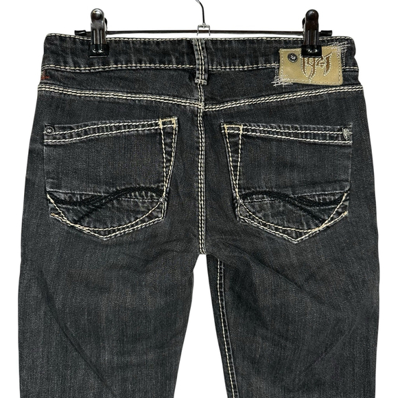 1921 Western Glove Works Jeans Womens 25 Slim Blue Distressed Denim Jeans - Picture 3 of 8